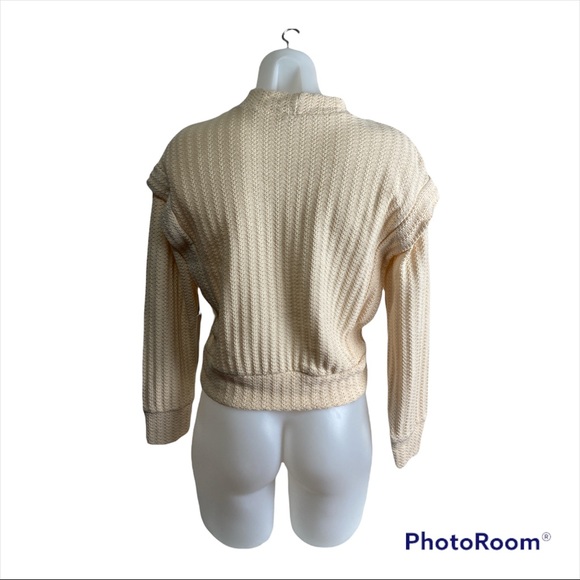 NWT June & Hudson Cropped Light Peach Oversized Sweater Dropped Shoulder [246] - Picture 3 of 6